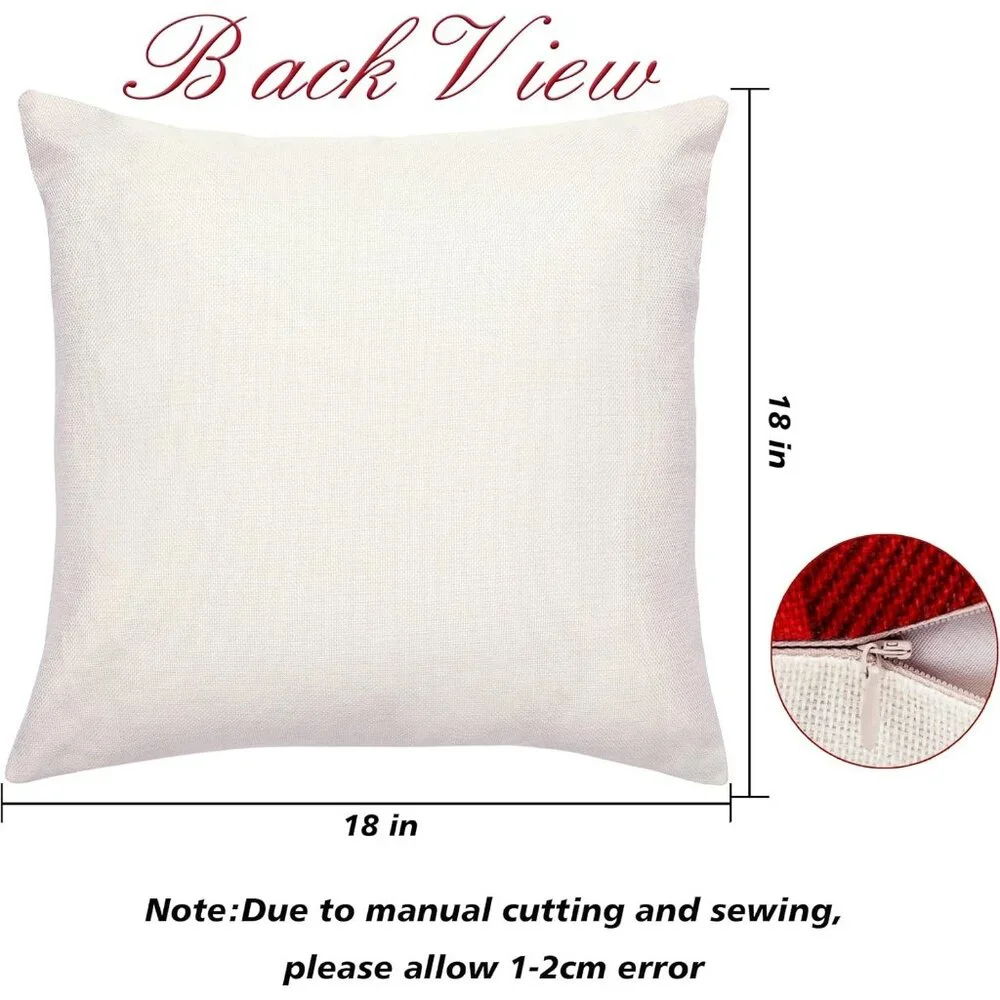 Farmhouse Christmas Pillow Covers 18x18 Inch Set of 4 Sofa Couch Decorations